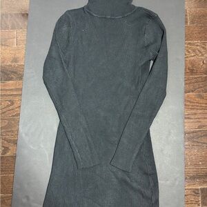 Elegant Black Turtleneck Dress